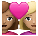 Couple avec cœur: Femme, Femme, Peau Moyenne, Peau Moyennement Claire