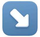 Стрелка вправо-вниз для Huawei HarmonyOS 4.0