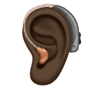 Ухо со слуховым аппаратом: очень темный тон кожи для Huawei HarmonyOS 4.0