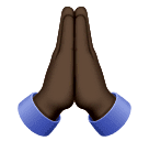 Сложенные руки: очень темный тон кожи для Huawei HarmonyOS 4.0