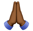 Сложенные руки: темный тон кожи для Huawei HarmonyOS 4.0