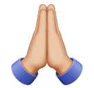 Сложенные руки: светлый тон кожи для Huawei HarmonyOS 4.0