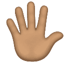 Раскрытая ладонь: средний тон кожи для Huawei HarmonyOS 4.0