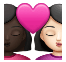 Поцелуй: женщина женщина очень темный тон кожи очень светлый тон кожи для Huawei HarmonyOS 4.0