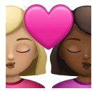 Поцелуй: женщина женщина светлый тон кожи темный тон кожи для Huawei HarmonyOS 4.0