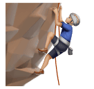 Чоловік піднімається по скелі: світлий тон шкіри для Huawei HarmonyOS 4.0