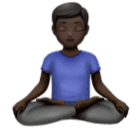 Мужчина в позе лотоса: очень темный тон кожи для Huawei HarmonyOS 4.0