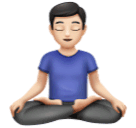 Мужчина в позе лотоса: очень светлый тон кожи для Huawei HarmonyOS 4.0