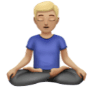 Мужчина в позе лотоса: светлый тон кожи для Huawei HarmonyOS 4.0