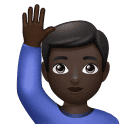 Чоловік з піднятою рукою: дуже темний тон шкіри для Huawei HarmonyOS 4.0