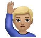 Чоловік з піднятою рукою: світлий тон шкіри для Huawei HarmonyOS 4.0