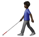 Мужчина с тростью для ходьбы: очень темный тон кожи для Huawei HarmonyOS 4.0