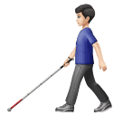 Мужчина с тростью для ходьбы: очень светлый тон кожи для Huawei HarmonyOS 4.0