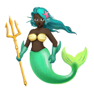 Женщина-русалка: очень темный тон кожи для Huawei HarmonyOS 4.0