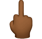 Средний палец: темный тон кожи для Huawei HarmonyOS 4.0