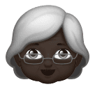 Пожилая женщина: очень темный тон кожи для Huawei HarmonyOS 4.0