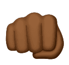 Кулак: темный тон кожи для Huawei HarmonyOS 4.0