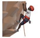 Человек взбирается по скале: очень темный тон кожи для Huawei HarmonyOS 4.0