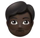 Бородатый человек: очень темный тон кожи для Huawei HarmonyOS 4.0