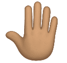 Поднятая рука: средний тон кожи для Huawei HarmonyOS 4.0