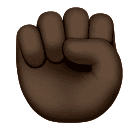 Поднятый кулак: очень темный тон кожи для Huawei HarmonyOS 4.0