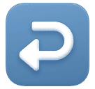 Стрелка вправо с поворотом влево для Huawei HarmonyOS 4.0