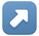 Стрелка вправо-вверх для Huawei HarmonyOS 4.0