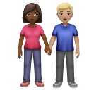 Femme Et Homme Se Tenant La Main: Peau Moyennement Foncée, Peau Moyennement Claire