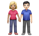 Femme Et Homme Se Tenant La Main: Peau Moyennement Claire, Peau Claire