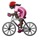 Женщина на велосипеде: очень темный тон кожи для Huawei HarmonyOS 4.0