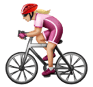 Женщина на велосипеде: светлый тон кожи для Huawei HarmonyOS 4.0