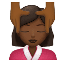 Женщине массируют лицо: темный тон кожи для Huawei HarmonyOS 4.0