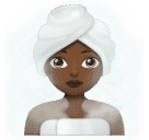 Женщина в бане: темный тон кожи для Huawei HarmonyOS 4.0