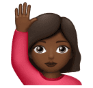 Женщина с поднятой рукой: темный тон кожи для Huawei HarmonyOS 4.0