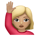 Жінка з піднятою рукою: світлий тон шкіри для Huawei HarmonyOS 4.0