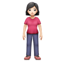 Женщина стоит: очень светлый тон кожи для Huawei HarmonyOS 4.0