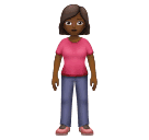 Женщина стоит: темный тон кожи для Huawei HarmonyOS 4.0