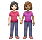 Deux Femmes Se Tenant La Main: Peau Claire, Peau Moyenne