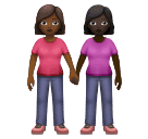Deux Femmes Se Tenant La Main: Peau Moyennement Foncée, Peau Foncée