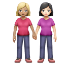 Deux Femmes Se Tenant La Main: Peau Moyennement Claire, Peau Claire