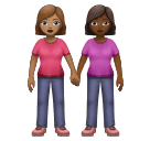 Deux Femmes Se Tenant La Main: Peau Moyenne, Peau Moyennement Foncée