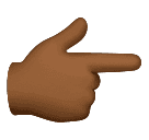 Dorso Da Mão Com Dedo Indicador Apontando Para A Direita: Pele Morena Escura para Huawei HarmonyOS 5.0