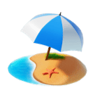 Beach with Umbrella for Huawei HarmonyOS 5.0