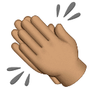 Mãos Aplaudindo: Pele Morena para Huawei HarmonyOS 5.0