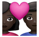 Casal com coração - Homem: Tom de pele escuro, Mulher: Tom de pele escuro para Huawei HarmonyOS 5.0