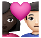 Пара з серцем-чоловік: темний тон шкіри, жінка: світлий тон шкіри для Huawei HarmonyOS 5.0