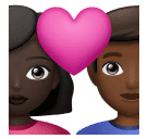 Couple Com Coração - Homem: Tom de Pele Escura, Mulher: Tom de Pele Médio-escuro para Huawei HarmonyOS 5.0