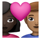 Пара з серцем-чоловік: темний тон шкіри, жінка: середній тон шкіри для Huawei HarmonyOS 5.0