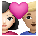 Пара з серцем-чоловік: світлий тон шкіри, жінка: середньо-світлий тон шкіри для Huawei HarmonyOS 5.0