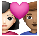 Пара з серцем-чоловік: світлий тон шкіри, жінка: середній тон шкіри для Huawei HarmonyOS 5.0